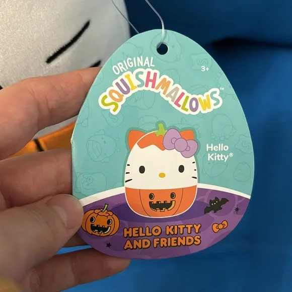 Original SquishMallows Hello Kitty Pumpkin Size 8 “ Inch NWTS - Picture 3 of 10